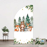 Lofaris Safari Jungle Mountain Baby Shower Half Moon Arch Backdrop